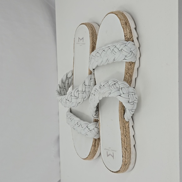 Marc Fisher Jamie Slip On Espadrille Sandal Rounded Toe Braided Straps Size 10 - Picture 5 of 11